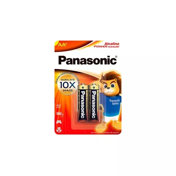 PILHA ALCALINA AA² 1,5V 2X1 LR6-2BT PANASONIC