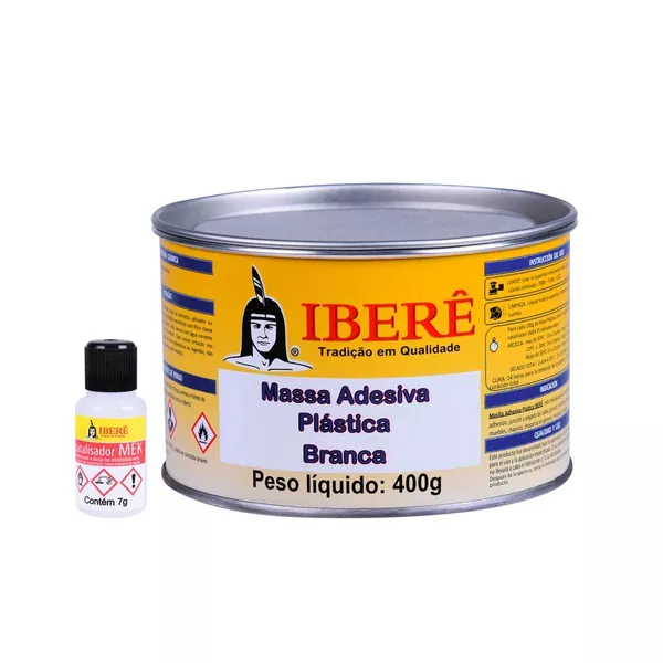 MASSA PLÁSTICA 400 GR BRANCA 404990 IBERÊ