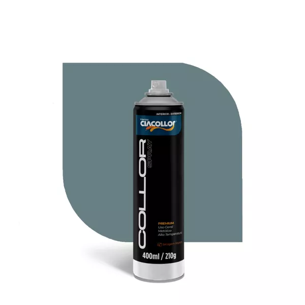 TINTA COLLOR SPRAY METÁLICO PRATA 210GR 400ML CIACOLLOR