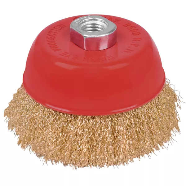 ESCOVA DE AÇO TIPO COPO ONDULADA M14 100MM 319,0010 ROCAST
