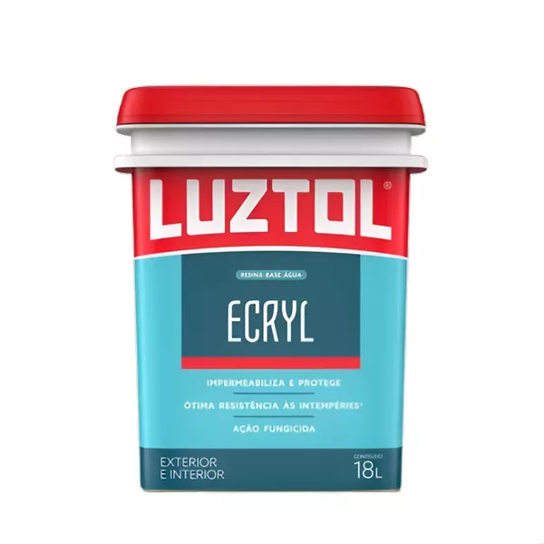 RESINA CRYL ECOLÓGICA VERMELHO ÓXIDO BRILHANTE 18 LITROS LI9050-BD18 LUZTOL