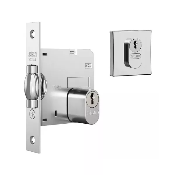 FECHADURA PIVOTANTE ROLETE ROSETA QUADRADA CROMADA 10892 STAM