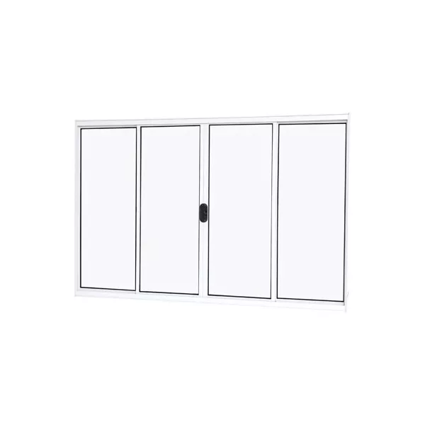 JANELA CORRER SEM GRADE 4 FOLHAS LISO SLIM 120X100 41135 BRANCA RAMASSOL