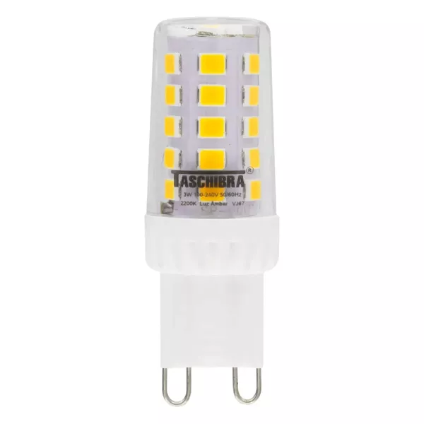 LÂMPADA LED ESPIGA G9 3W 2200K BIVOLT 2426 TASCHIBRA