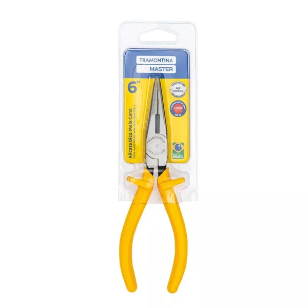 ALICATE BICO MEIA CANA AMARELO ISOLADO 6