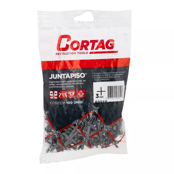 ESPAÇADOR JUNTAPISO 3MM 100PCS 60510 CORTAG
