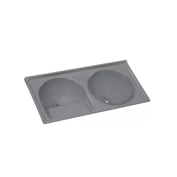 TANQUE SINTÉTICO GRANITADO DUPLO Nº 2 110X55CM CINZA 500210 A.J.RORATO