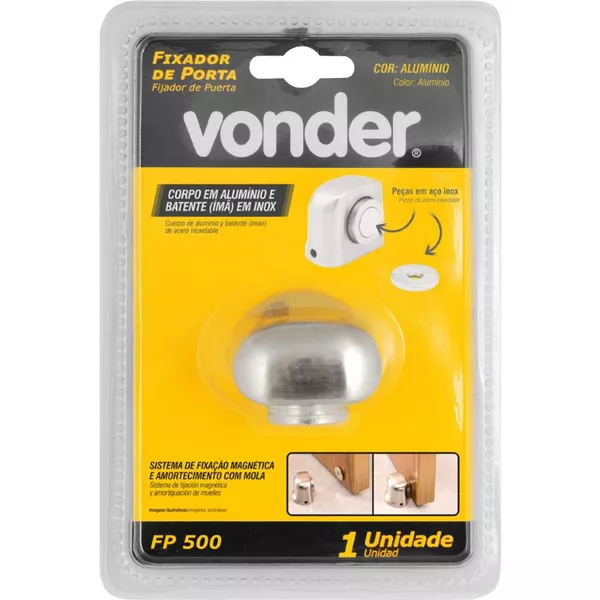 FIXADOR DE PORTA MAGNÉTICO ALUMÍNIO FP-500 VONDER