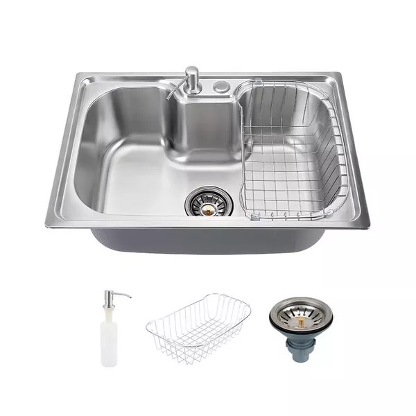 CUBA COZINHA INOX 60X42X19CM + KIT CI.01 WOLF METAIS SANITÁRIOS