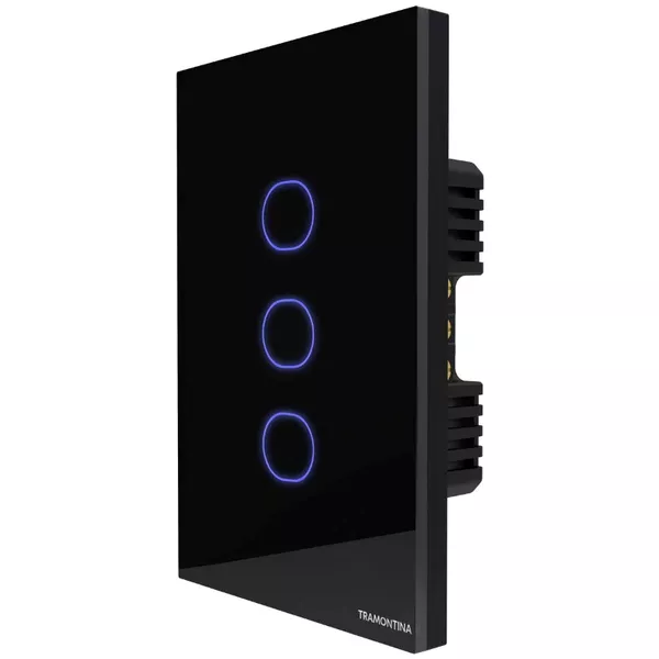 INTERRUPTOR 3 TECLAS SMART ONNE PRETO 10A BIVOLT 57199/052 TRAMONTINA