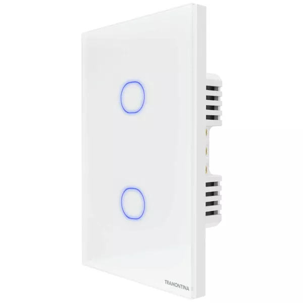INTERRUPTOR 2 TECLAS SMART ONNE BRANCO 10A BIVOLT 57199/001 TRAMONTINA