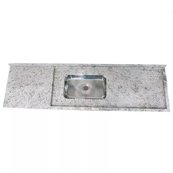 PIA COM CUBA INOX VENTURINI MAX 1,80X57 BRANCO PORTINARI 50111026