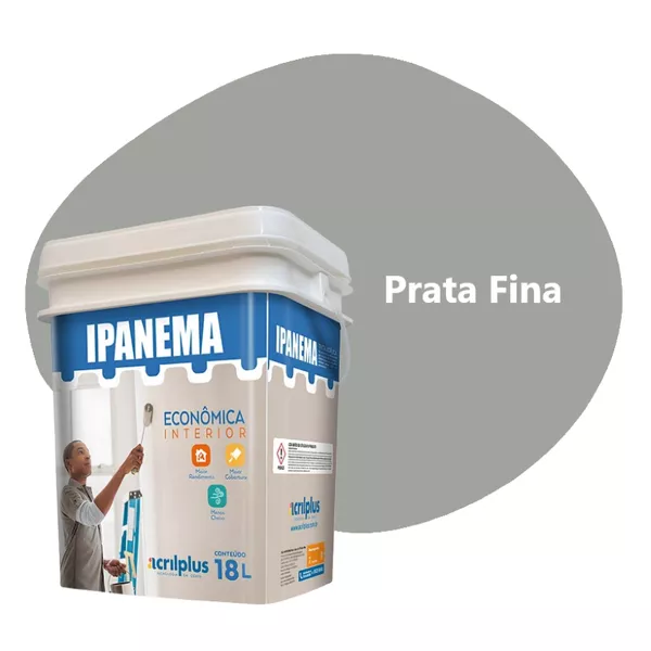 TINTA ECONÔMICA IPANEMA PRATA FINA 18 LTS 150033 ACRILPLUS