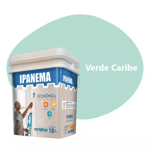 TINTA ECONÔMICA IPANEMA VERDE CARIBE 18 LTS ACRILPLUS
