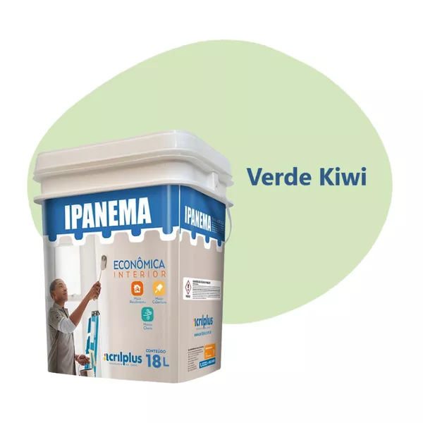 TINTA ECONÔMICA IPANEMA VERDE KIWI 18 LTS 150046 ACRILPLUS