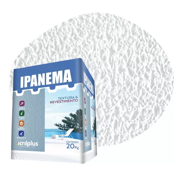 TEXTURA IPANEMA BRANCO NEVE CAIXA 20 KG ACRILPLUS