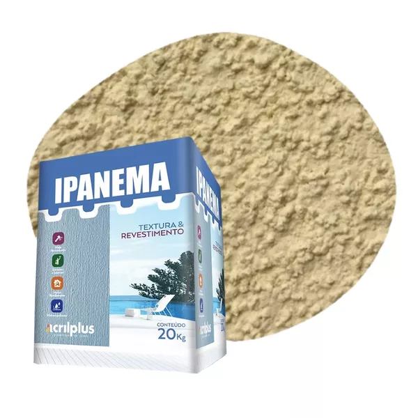 TEXTURA IPANEMA AREIA CAIXA 20 KG 143003 ACRILPLUS