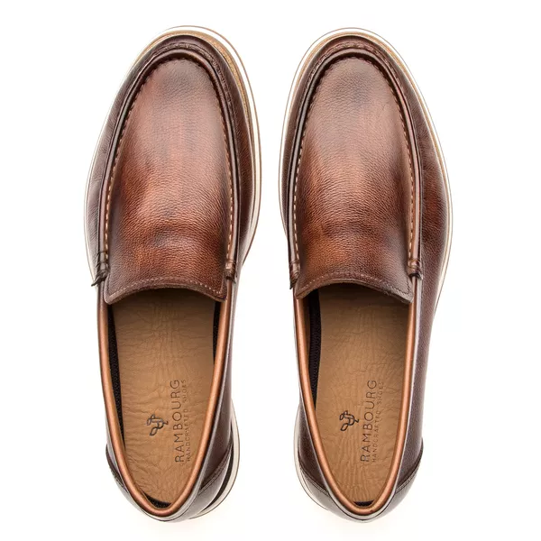 Mocassim Casual Masculino Absolut Tan | Rambourg | Sapatos em Couro