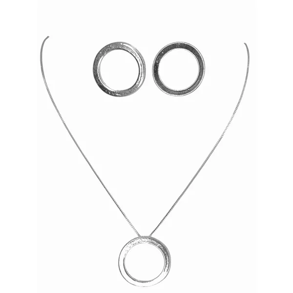 Conjunto Arco Vazado Banhado A Prata 925 