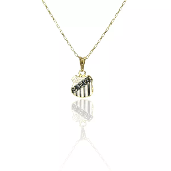 Pingente Santos Futebol Banhado A Ouro 18K