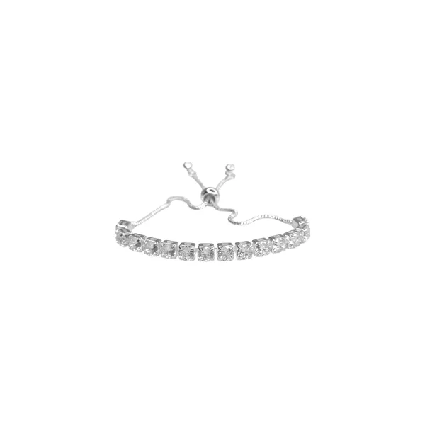Pulseira Gravatinha 4m Banhado A Prata 925
