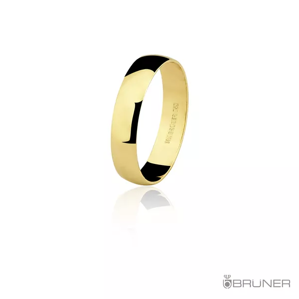 Alianças em Ouro 18k 750 Lisa e Reta com 5.1g e 4.3mm
