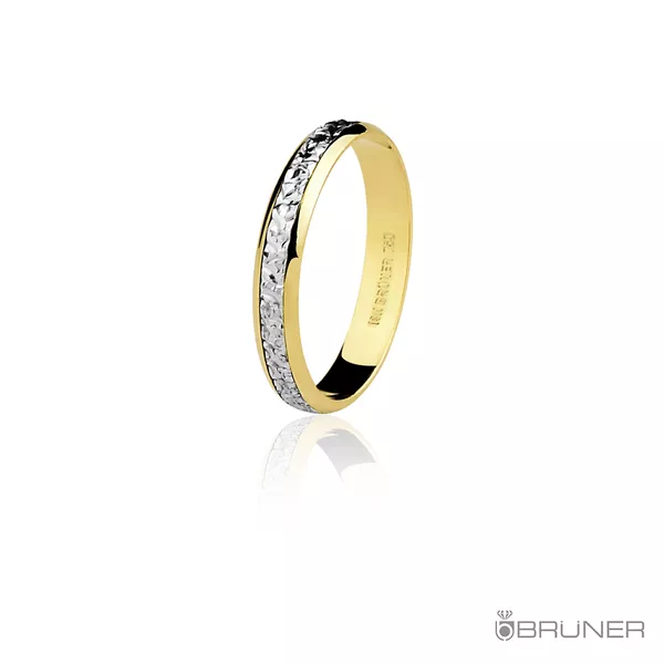 Alianças em Ouro 18k Bodas de Prata BRUNER 5.2g 3.6mm
