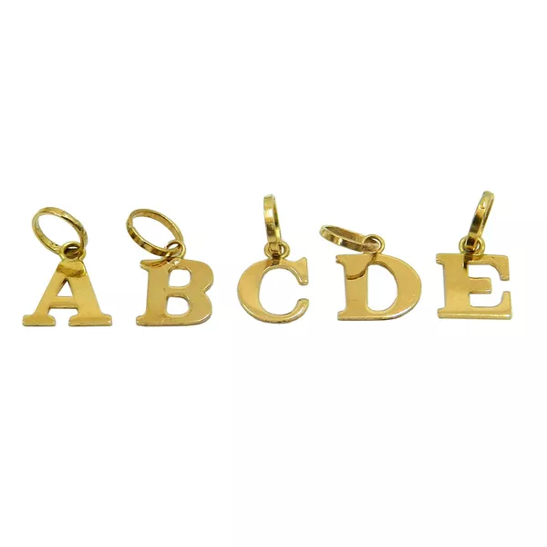 Pingentes de Letra em Ouro para Argolas ou Pulseiras