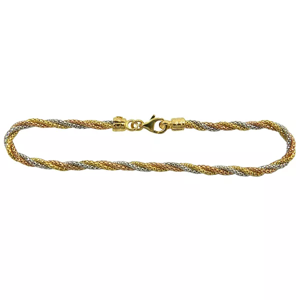 Pulseira em ouro Modelo Italiano em Três Cores