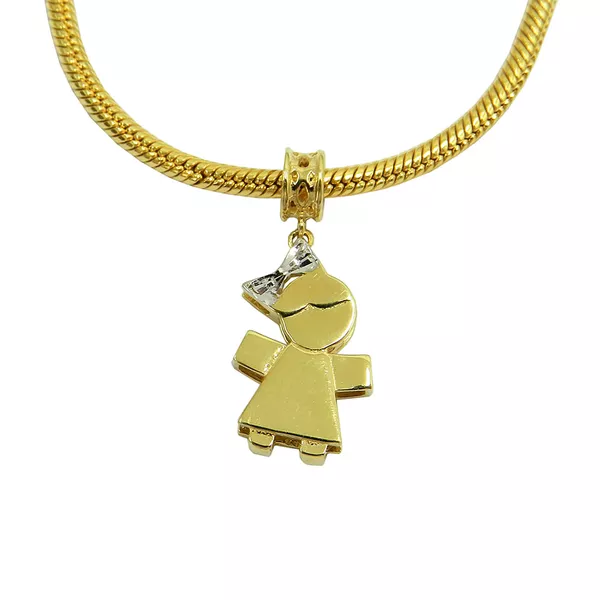 Pingente de ouro 18k Menina Pandora 25.0mm