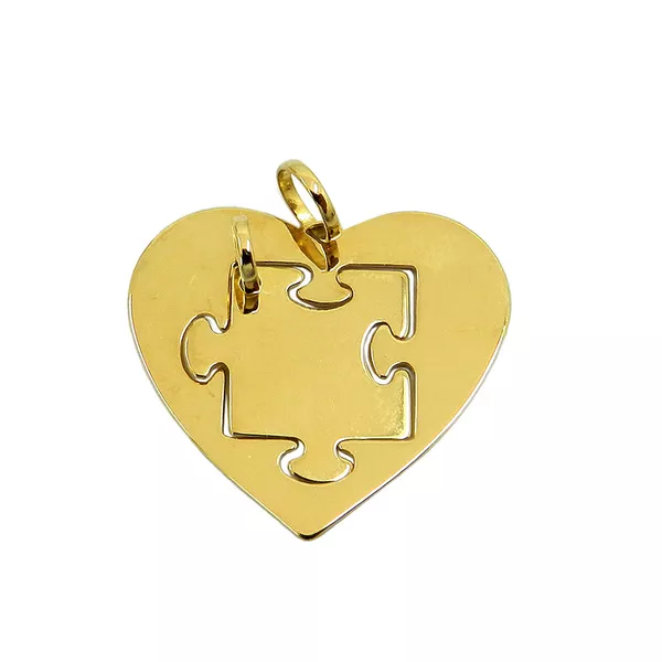 Pingente de Ouro 18k Coração Autismo