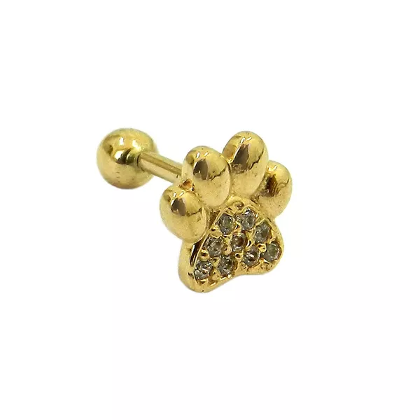 Piercing Orelha em Ouro 18k Tragus Patinha