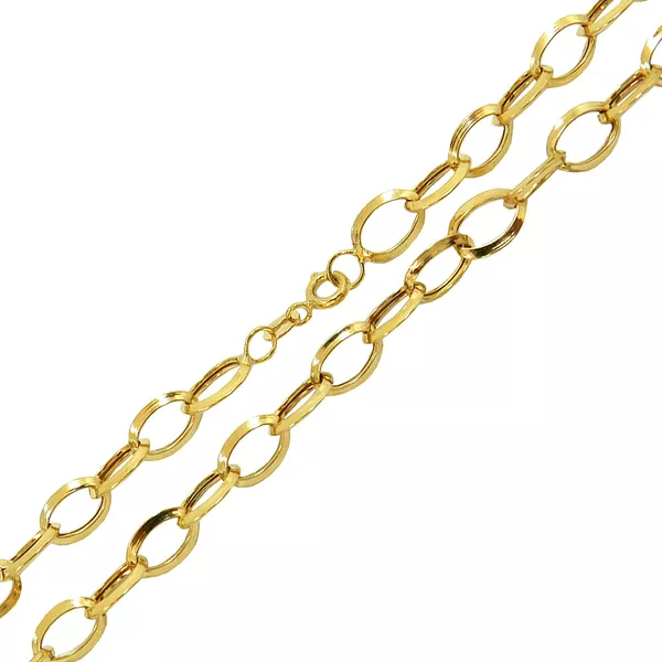 Corrente Cartier em Ouro 18k 750 com elos ovais 45cm