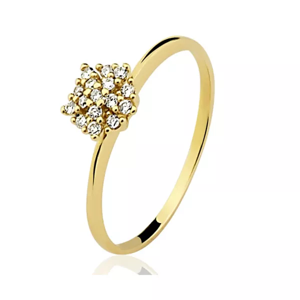 Anel de Ouro 18K com Brilhantes Chuveiro
