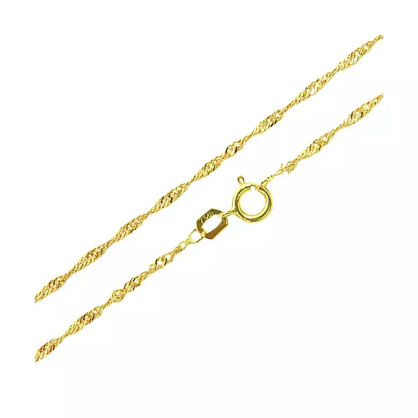 Corrente Singapura de Ouro 18k Feminina 1.0g 45cm