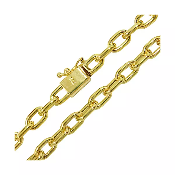 Corrente em Ouro Cartier Masculina Grossa Ôca 6.5mm