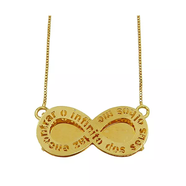Gargantilha de Ouro 18k Infinito 2.0g 20.7mm