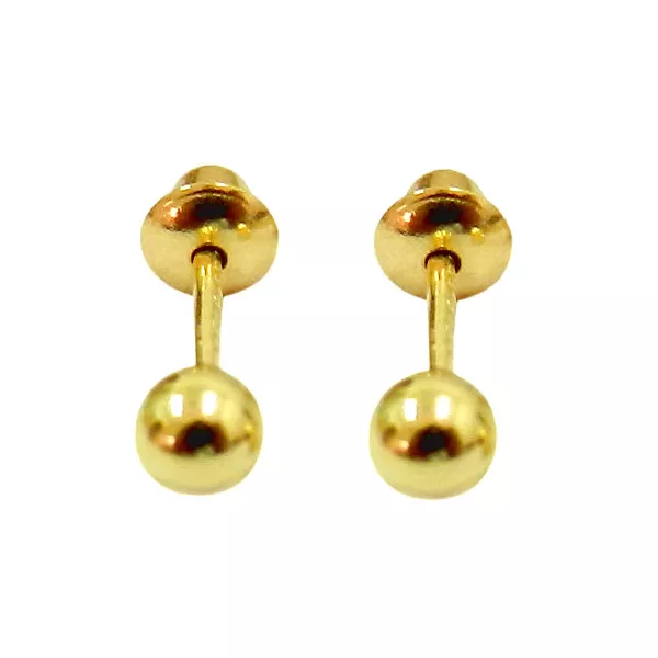Brinco de Ouro bolinha infantil Baby 5.0mm