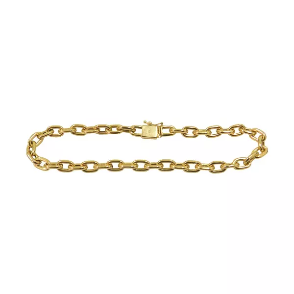 Pulseira em ouro 18k Masculina Cartier oca 4.1g 3.8mm