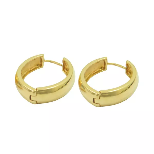 Brincos de Argola em Ouro 18k 750 Click 8.2g 23.0mm