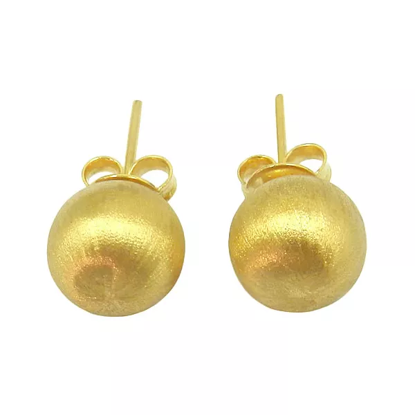 Brinco de Bola em Ouro 18K Fosca 8mm