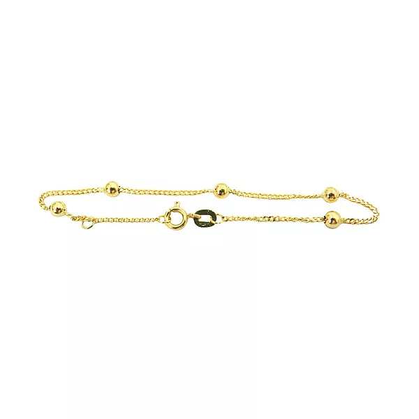 Pulseira Baby Grume de bolinha em ouro 18K 