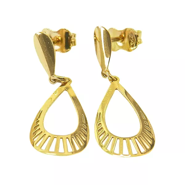 Brinco Feminino de Ouro 18K Gota 