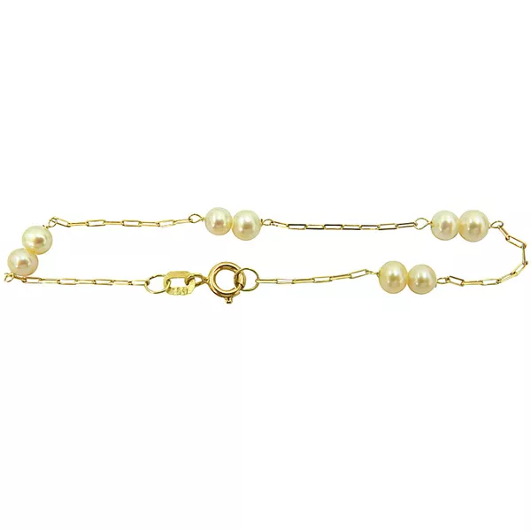 Pulseirinha Baby Cartier em ouro 18K com Pérolas