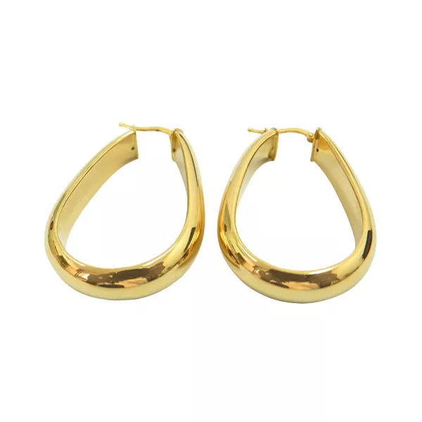 Argola Feminina Grande em Ouro 18K 0,750 