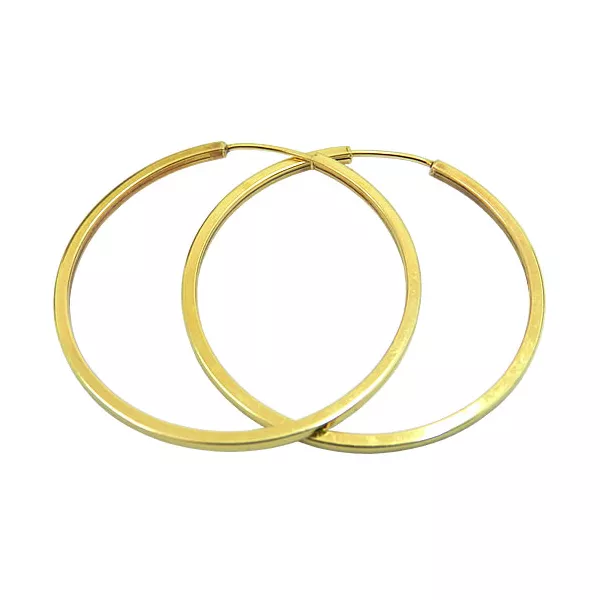 Brinco de Argola Modelo Africano de Ouro 18K