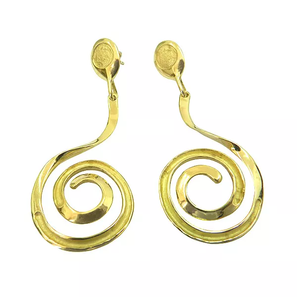 Brinco Espiral em Ouro 18K