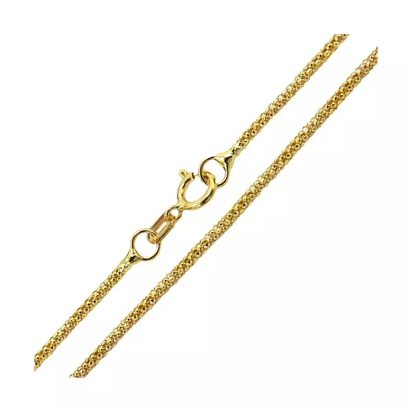 Cordão de Ouro 18K Modelo Pipoca com 40cm 1.8mm