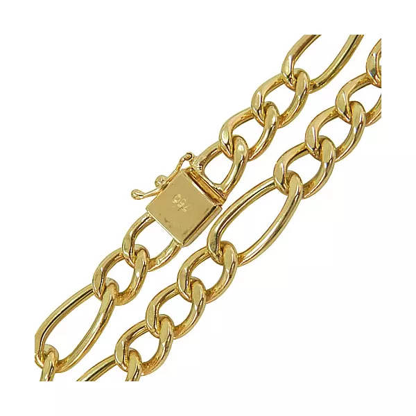 Corrente em Ouro Masculina Fígaro 60cm