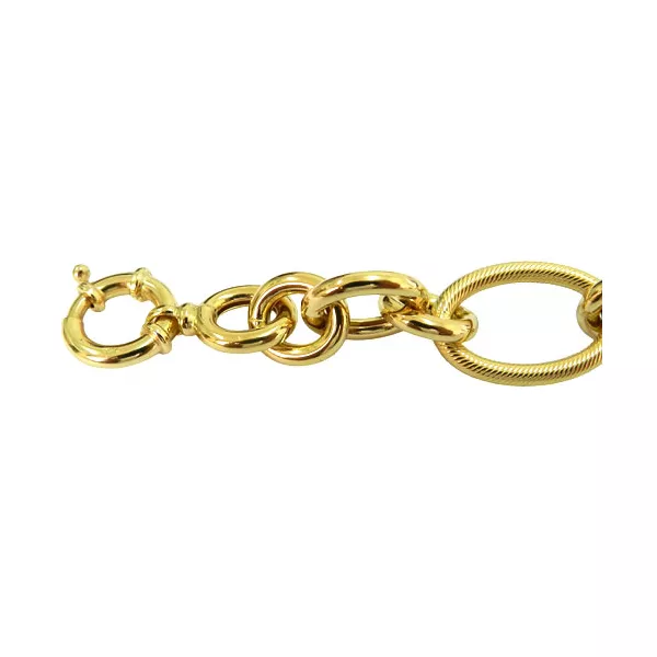 Linda Pulseira Feminina em Ouro 18K Elos Ôcos